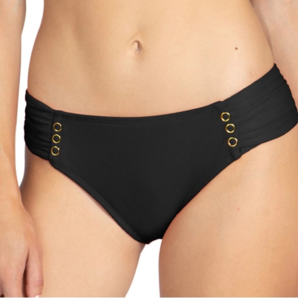 ROBIN PICCONE
Amy Ribbed Tab Side Hipster Bikini
Bottom Sz L